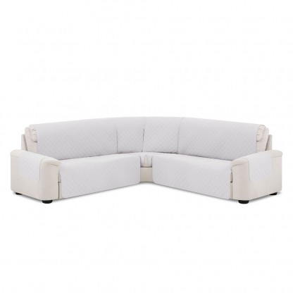 Cubre Rinconera Acolchada Reversible Couch Cover Marfil - Beige